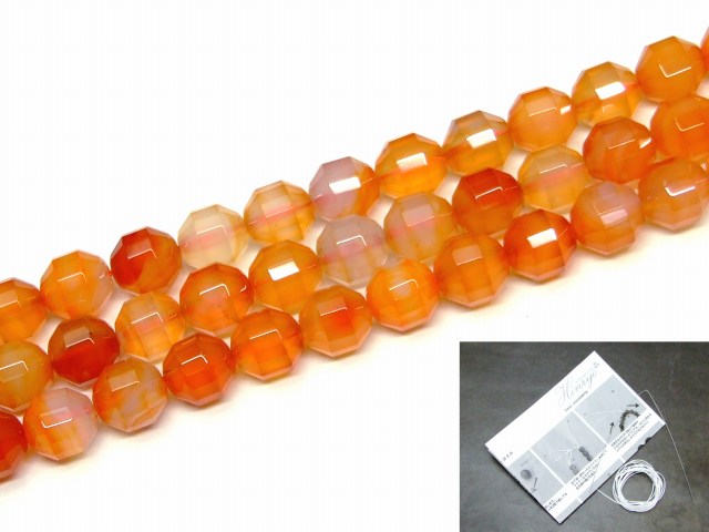 g3-142M　　カーネリアン 10mm 5A カット 1連38cm 通し針、解説書、1mゴム付き 送料無料 天然石 パワーストーン