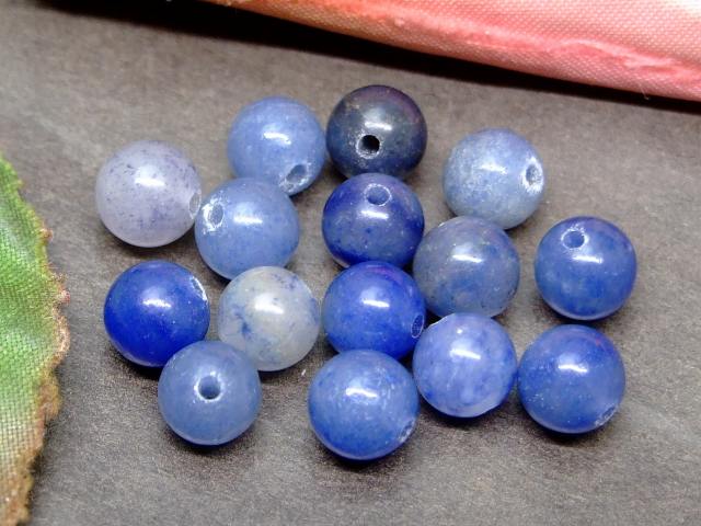 65022A　　今月の半額 わけあり ブルーアベンチュリン 6mm 1粒売り ネコポス送料無料 天然石 パワーストーン