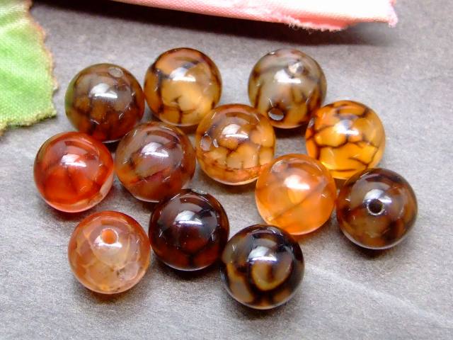 g3-956R　　今月の半額 わけあり 龍紋瑪瑙 メノウ アゲート 8mm 1粒売り ネコポス送料無料 天然石 パワーストーン