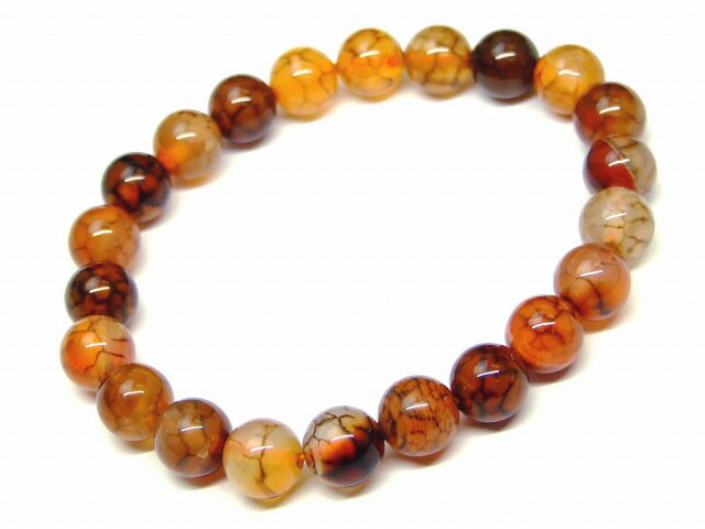 32303A 今月40％off 龍紋瑪瑙 メノウ アゲート 8mm ブレスレット 内径調節可 送料無料 天然石 パワーストーン