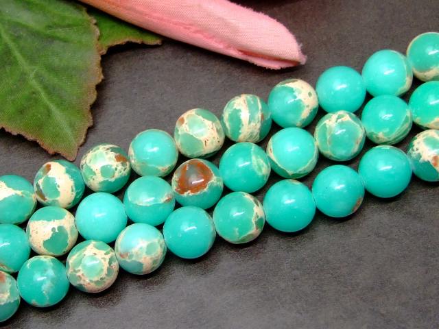 g3-3390C　　インペリアルジャスパー 10mm 1連39cm 通し針、解説書、1mゴム付き 送料無料有 天然石 パワーストーン