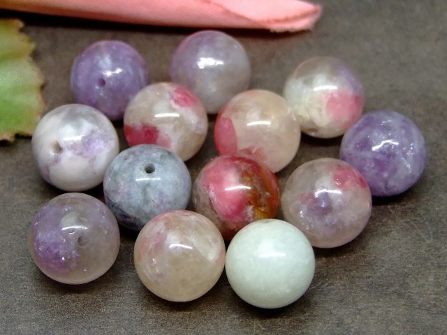 g3-3393H　　ミックスレピドライトシリカ 10mm 1粒売り ネコポス送料無料 天然石 パワーストーン