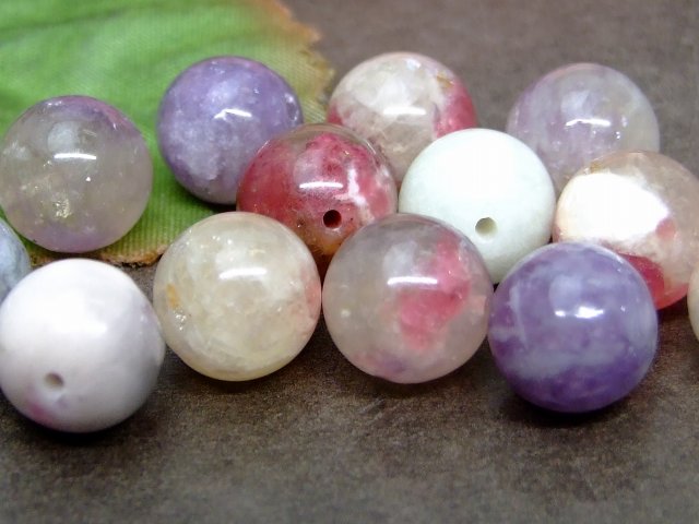 g3-3393H　　ミックスレピドライトシリカ 10mm 1粒売り ネコポス送料無料 天然石 パワーストーン