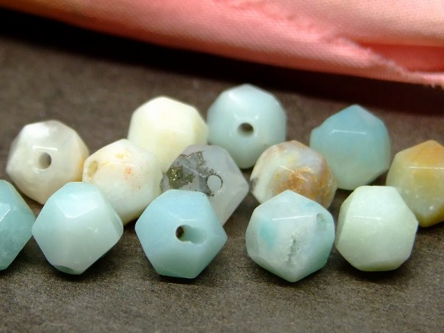 g3-665R　　今月の半額 わけあり ミックスアマゾナイト 天河石 6mm スターカット 1粒売り ネコポス送料無料 天然石 パワーストーン