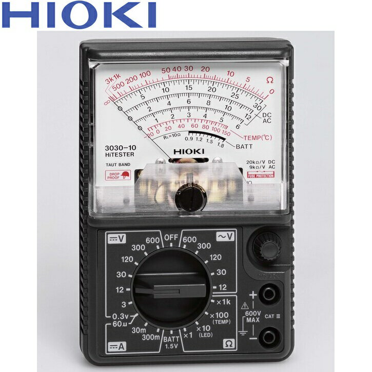 日置電機 hioki 3030-10 ( テスター ) ハイテスタ アナログ 日本製 目盛 電圧 電流 抵抗 電池電圧 温度 電気 電子工作 技術実習