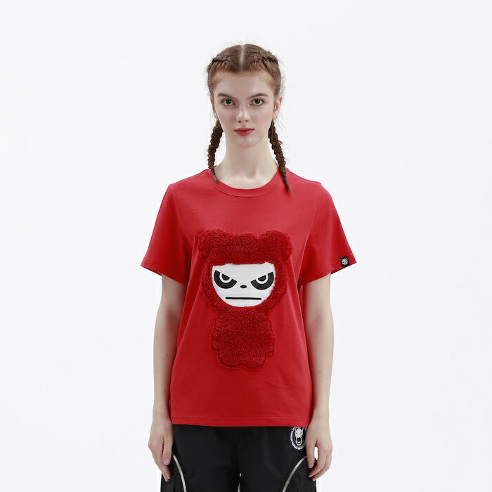 送料無料［レディース］ハイパンダ レディース スノーパンダプリント 半袖 Tシャツ HIPANDA WOMEN'S SNOW PANDA PRINT SHORT SLEEVED T-SHIRT