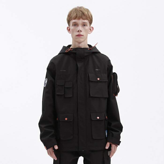 送料無料【ラッピング無料】［メンズ］【公式】ハイパンダ HIPANDA フーディー ブルゾン パーカー おしゃれ 裏毛 パーカ ジャケット ファッション ジップアップ カジュアル大きいサイズ XXL LL XL 黒 ブラック アウター フーディー 春 秋 冬 春服 秋服 冬服 秋冬のサムネイル