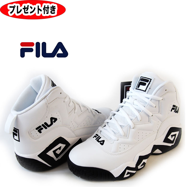 FILA フィラ スニーカー マッシュバーン　FHE102 005 メンズ レディース スニーカー ホワイト ダッドスニーカー バスケット バッシュ NBA ダッドシューズ 厚底 送料無料 プレゼント付