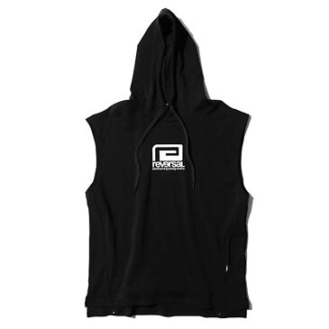 リバーサル パーカー セットアップ SWEAT CUT OFF HOODIE ショートパンツ ショーツ ブラック 黒 カットオフ ノースリーブ 袖なし タンクトップ サイドテープ reversal rv22ss202 rv22ss503 rvddw　ジム　フィットネス　ランニング　格闘技　プレゼント付 送料無料