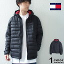 トミー ヒルフィガー アウター メンズ トミーヒルフィガー 中綿ジャケット TOMMY HILFIGER NYLON HOODED PUFFER JACKET (tommy ジャケット 中綿ブルゾン アウター メンズ 150AN555) 【あす楽対応】