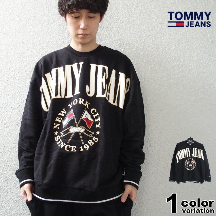 TOMMY JEANS ȥߡ ȥ졼ʡ å 롼ͥå ȥ졼ʡ ɥåץ ӥå 륨å С SKATER PREP LOGO CREW (tommy ȥߡ ȥ졼ʡ å  ǥ DM0DM15024) ڤб