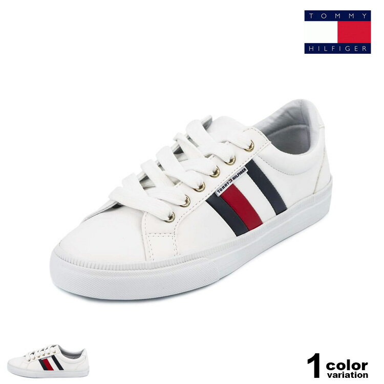 TOMMY HILFIGER トミーヒルフィガー レザースニーカー ローカット LIGHTZ SHOES トミー ライトズ 靴 シューズ ホワイト トリコロール WHITE レディース [LIGHTZ]