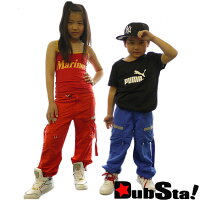 【3本以上で1本1,995円】待望のキッズモデル！DUBSTA KIDs(ダブスタキッズ)ナイロンカーゴパンツ/リフレクター(18色)【ダンス 衣装 ヒップホップ ダンス 衣装 HIPHOP ダンス パンツ キッズ B系 ストリート系 子供用】