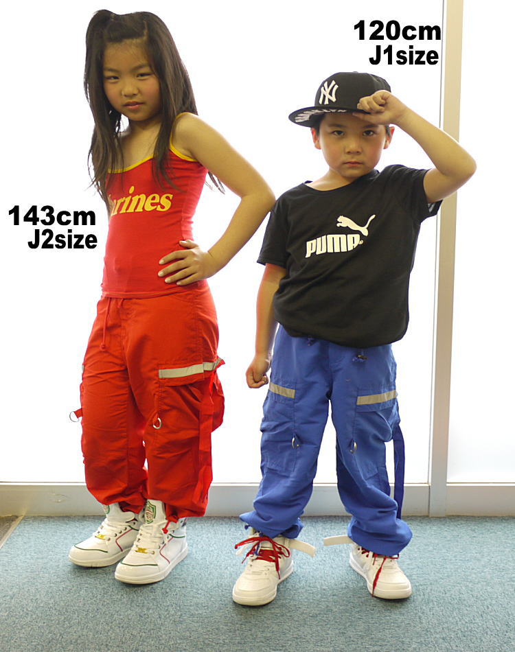 【3本以上で1本1,995円】待望のキッズモデル！DUBSTA KIDs(ダブスタキッズ)ナイロンカーゴパンツ/リフレクター(18色)【ダンス 衣装 ヒップホップ ダンス 衣装 HIPHOP ダンス パンツ キッズ B系 ストリート系 子供用】【あす楽対応】