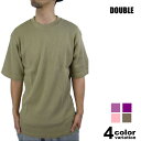 DOUBLE(ダブル）S/SサーマルTシャツ (6色)【B系/HIPHOP/無地/半袖】【あす楽対応】【メール便対応】