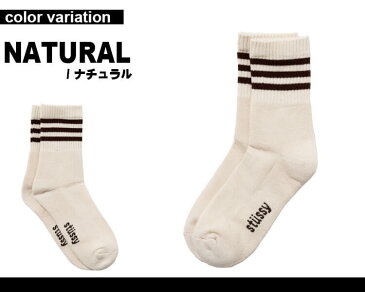 ステューシー STUSSY ソックス クルーソックス Clean Stripe Socks (stussy 靴下 ソックス 238035 ブランド オシャレ ストゥーシー スチューシー ) 【あす楽対応】 【メール便対応】