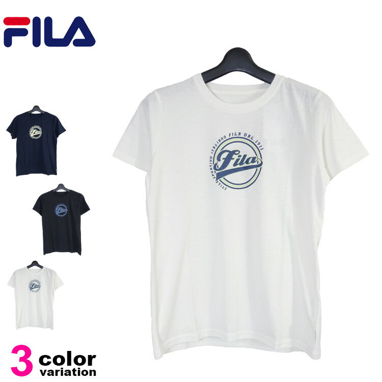 FILA フィラ Tシャツ レディース フィットネスウェア スポーツウェア トレーニングシャツ ランニング ジョギング ジム フィットネス UV対策 ドライ フィット (3色) [412-694] 【あす楽対応】 【メール便対応】