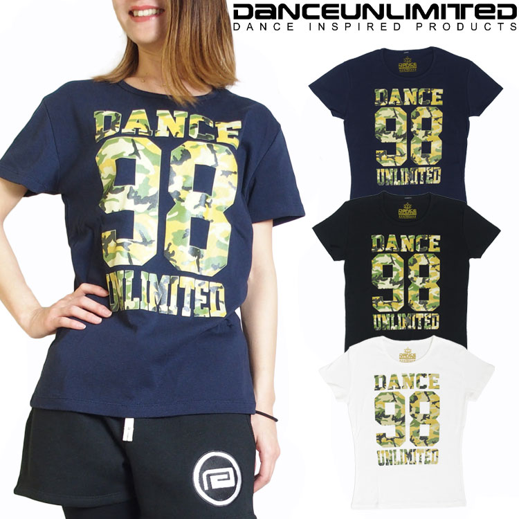 フィットネス Tシャツ レディース DANCE UNLIMITED (ダンス アンリミテッド) (3色) / 3枚以上で2,552円!! [DU-1408] 【ダンス 衣装 ヒ..