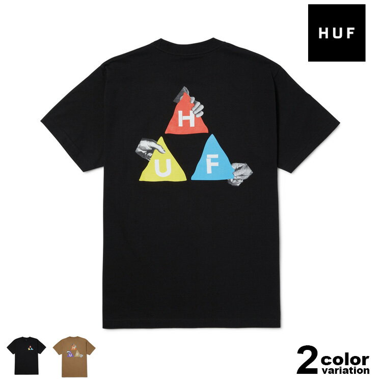 ハフ HUF Tシャツ 半袖 メンズ バックプリント カラー トライアングル RITUALS S/S TEE (huf tシャツ TS02139 ストリート スケート カットソー ) 