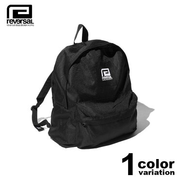 REVERSAL リバーサル バックパック BOX LOGO BACK PACK RV19SS046/メンズ/レディース/HIP HOP/ヒップホップ/ストリート系/メンズファッション/ブラック 【あす楽対応】