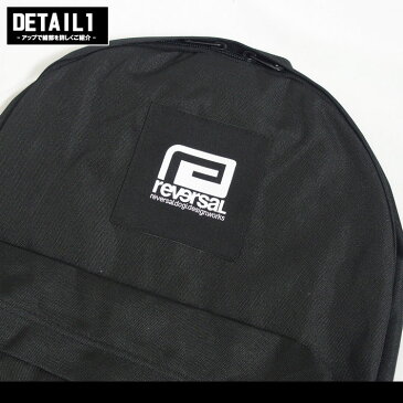 REVERSAL リバーサル バックパック BOX LOGO BACK PACK RV19SS046/メンズ/レディース/HIP HOP/ヒップホップ/ストリート系/メンズファッション/ブラック 【あす楽対応】