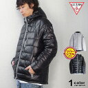 UK限定モデル GUESS ゲス 中綿 ジャケット リバーシブル パファー ジャケット フード付き ブランド ロゴ アメカジ メンズ レディース 並行輸入品 112AN400