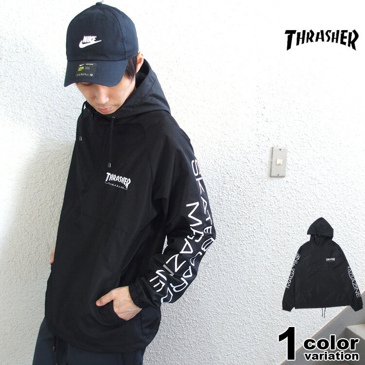 THRASHER スラッシャー アノラック ジャケット HOMETOWN ANORAK マグロゴ マウンテンパーカー マンパ ストリート [TH5080S] 【あす楽対応】