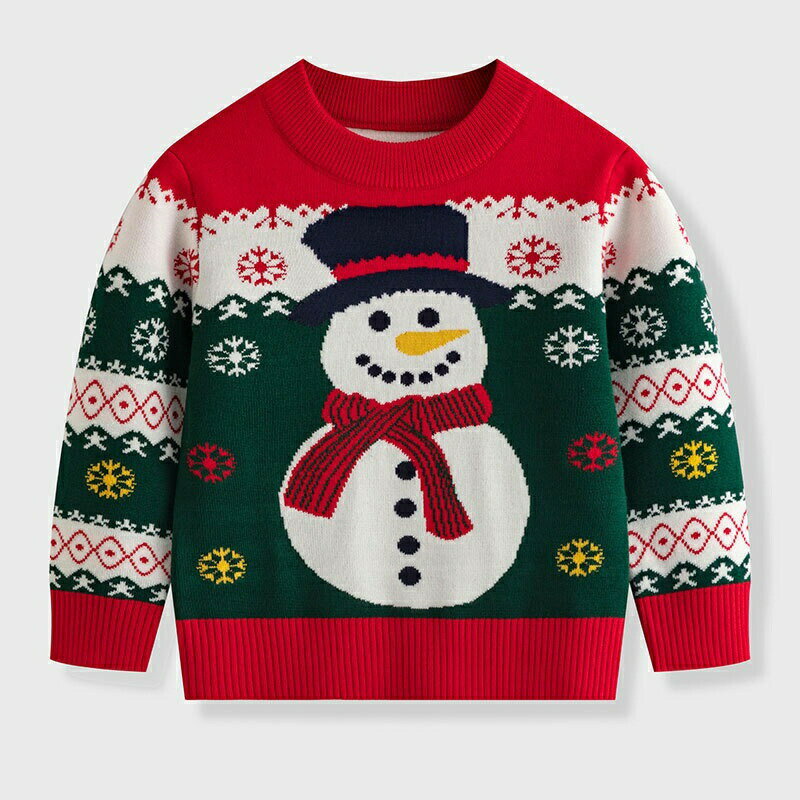 送料無料 クリスマス セーター キッズ 子供 ベビー服 子供服 クリスマス衣装 雪だるま 男の子 女の子 ジュニア トップス 防寒 子ども かわいい ルームウェア あったか 誕生日 プレゼント パーティ ギフト 90/110/110/120/130cm 記念撮影 写真 雰囲気 可愛い楽天海外通販