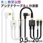 アンテナケーブル(0.5m) + 分波器(20cm) 4K 8K 地デジ BS CS 対応 ホワイト/ブラック S-4C-FB 同軸 アンテナ線 アンテナコード テレビケーブル 同軸ケーブル 二股 CATV UHF アンテナ TV テレビ レコーダー 4K対応 4K8K対応 ケーブル付き 白 黒 50cm ホーリック HORIC 1,300円
