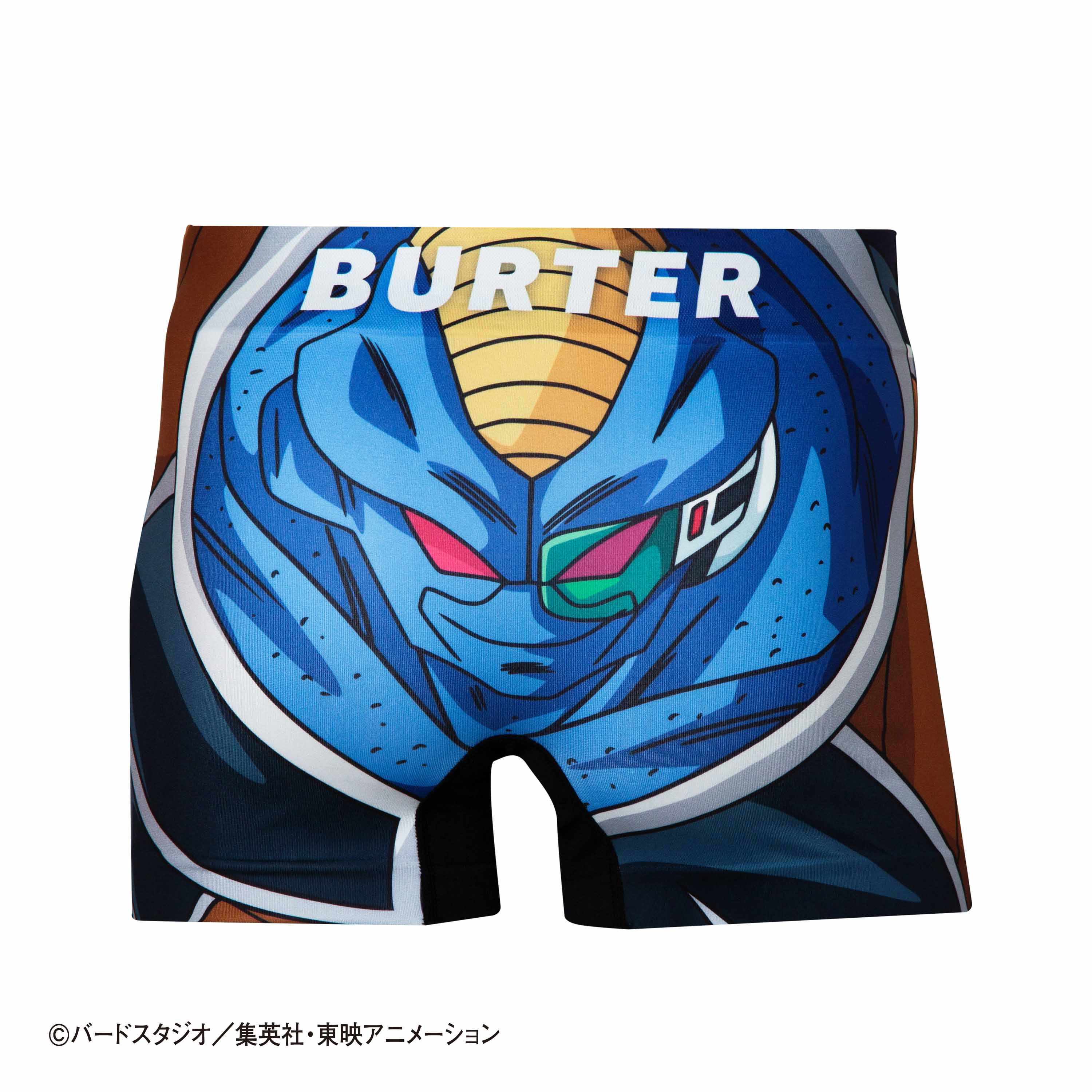 シリーズ：DRAGON BALL Z/ドラゴンボールZカラー：BURTER THE GINYU FORCE/バータサイズ　： メンズ M (ウエスト76〜84cm) 　　　　： メンズ L (ウエスト84〜94cm) 　　　　： メンズ LL (ウエスト94〜104cm)タイプ　： ポリエステル-前閉じ[ 素材 ]　転写プリントポリエステル成型[ 組成 ]　身生地：ポリエステル60％　ナイロン25％　ポリウレタン15％、マチ部：ナイロン90％　ポリウレタン10％ シームレスボディーですっきりとしたシルエットのアンダーパンツ。 プリントの発色にこだわり、繊細なデザインも細かい部分まで再現。 汗を素早く発散し、さらりとした肌触りをキープする速乾性と伸縮性に優れたポリエステルタイプ。 *生産のシーズンにより、素材の混率やパッケージ仕様が掲載と多少異なる場合がございます。 クリスマス バレンタイン 父の日 送別品や誕生日 あらゆるギフトシーンに選ばれる SNSやTV・雑誌などメディアでも話題のボクサーパンツ。 息子から父へ。後輩から先輩へ。社員から上司へ。母親から旦那・息子へ。 贈って喜ばれる高級感溢れるパッケージ。 ギフト・プレゼントにおすすめです。 10代・20代・30代・40代以上の方も 豊富なデザインとコラボレーションは多くの世代に喜ばれています。 履いたらやみつきになる、前閉じのシームレス成型。 動くやすくランニングやヨガ、部活動あらゆるスポーツシーンでも使えます。 前開きやトランクス派も乗り換える人増えてます！ ギフトとしても、勝負パンツとしても人気のボクサーパンツです！忘年会・二次会・ゴルフコンペの景品としてもおすすめです。