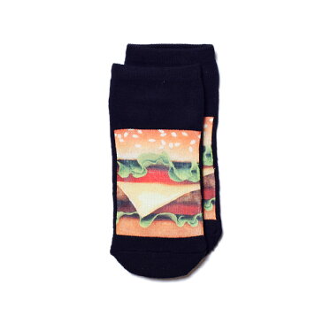 HIPSHOP ヒップショップ HAMBURGER/ハンバーガー　ソックス メンズ ショート丈 26-28cm HC8241C112-1BA