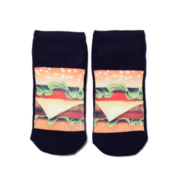 HIPSHOP ヒップショップ HAMBURGER/ハンバーガー　ソックス メンズ ショート丈 26-28cm HC8241C112-1BA