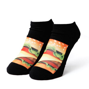 HIPSHOP ヒップショップ HAMBURGER/ハンバーガー　ソックス メンズ ショート丈 26-28cm HC8241C112-1BA