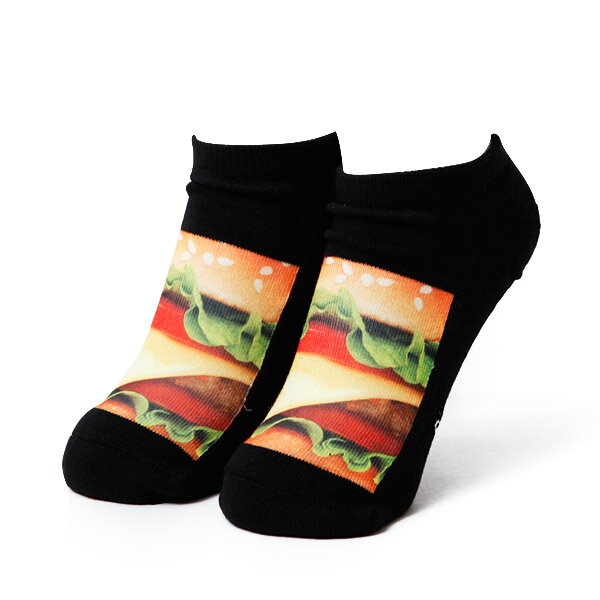  フード ソックス HIPSHOP ヒップショップ HAMBURGER ハンバーガー　ソックス レディース ショート丈 23-25cm