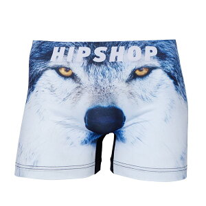 【3980円以上送料無料】アニマル パンツ HIPSHOP ヒップショップ WOLF ウルフ　アンダーパンツ メンズ ボクサーパンツ かっこいい ギフト シームレスパンツ