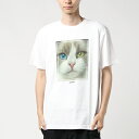 【SALE】 HIPSHOP ヒップショップ RAGDOLL-ODD EYE ラグドール オッドアイ Tシャツ 半袖 ホワイト