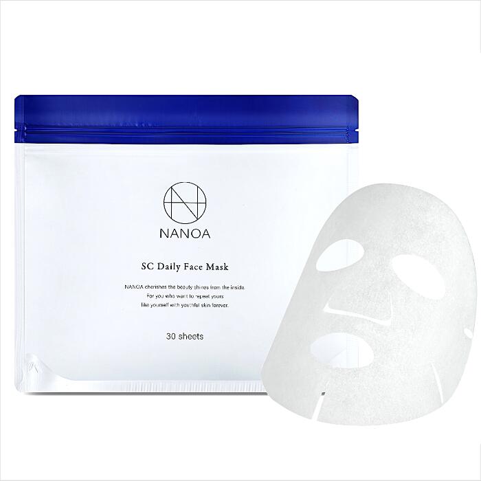 デイリー フェイスパック (ナノア)NANOA 医師が大注目のヒト幹細胞 シートマスク 母の日 プレゼント エイジングケア EGF 保湿 高級コットン 顔パック 30枚入
