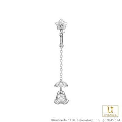 星のカービィ グッズ アクセサリー カービィ&スターライトフレンズ「ワドルディ」 イヤリング 片耳 シルバー プレゼント ギフト 誕生日 彼女 女性 レディース