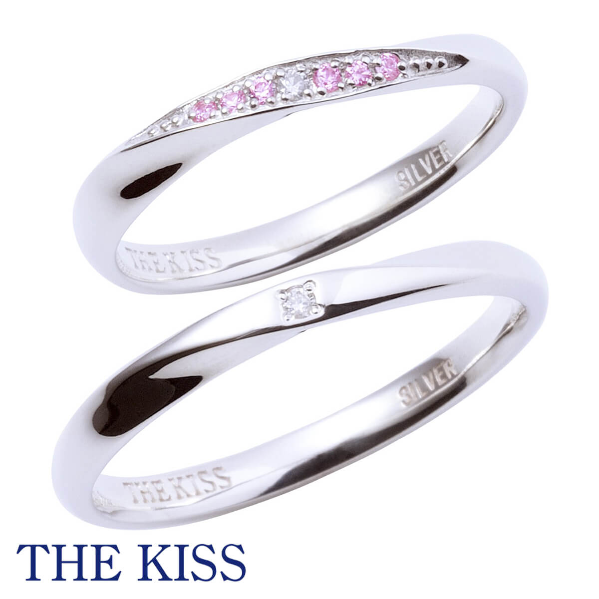 THE KISS ザ・キッス ペアリング 指輪 シルバー ペアアクセサリー シンプル プレゼント ザキッス キッス 20代 30代 カップル 誕生日 記念日 S...