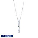 メンズ 男性 ネックレス THE KISS ザキッス シルバー ネックレス メンズ 単品 ブルーダイヤモンド アクセサリー シンプル おしゃれ カップル 人気 ...