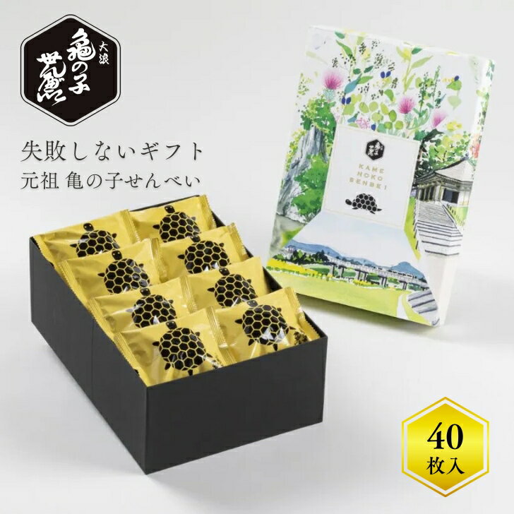 亀の子せんべい 大浪 40枚 絶対喜ばれるお菓子 送料無料 SNS 人気 話題 インスタ映え おしゃれ 美味しい 個包装 岩手 お土産