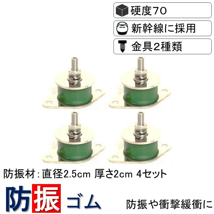 【送料無料】3個分の価格で4個買える 防振ゴム 丸型ノンブレン φ25-h20mm 硬度70 両面ボルト/片側フランジ 2タイプ 4個入り NV1S-30A/B-S70-4 防振マット 防音シート 遮音シート 振動 吸収 防振 防音 遮音 衝撃 騒音 雑音 マット シート ゴム ジェル