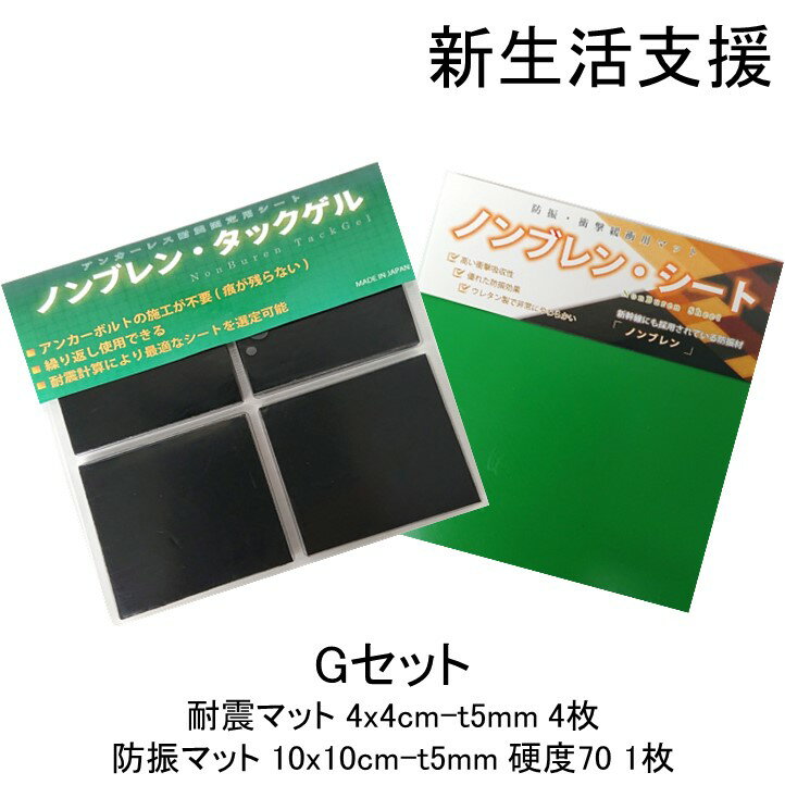 【送料無料】 ギフト プレゼント 贈り物 Gセット 2点セット 耐震マット 防振マット 防音シート 耐震ジェル 冷蔵庫 食器棚 地震 防災 遮音シート 防音 遮音 騒音 雑音 振動 吸収 防振 衝撃 マット シート ゴム ジェル