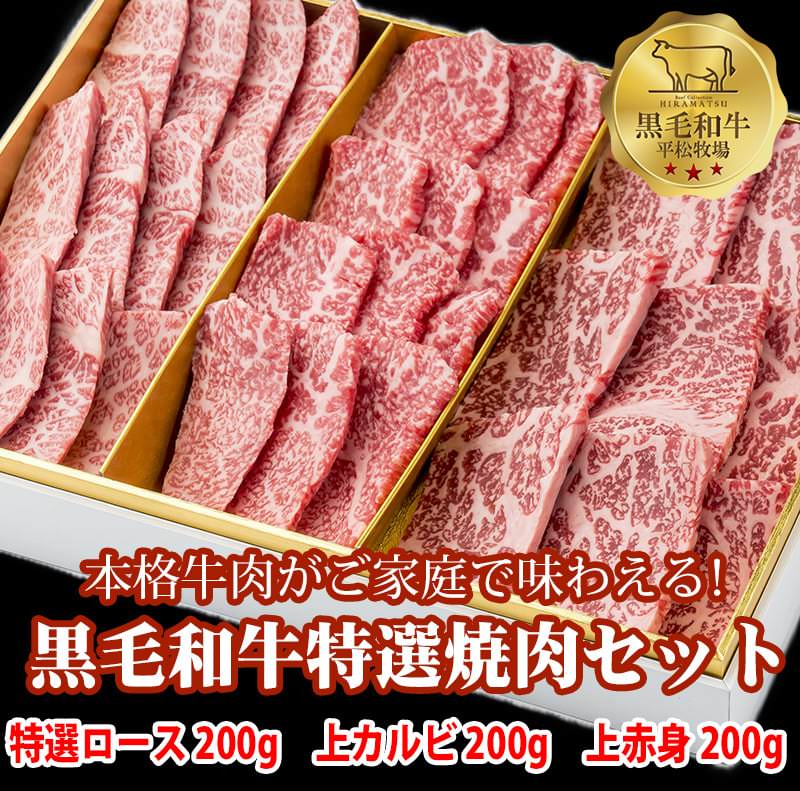 【楽天スーパーセール20%OFF送料無料】平松牧場の黒毛和牛特選焼肉セット600g 黒毛和牛 和牛 国産 お肉 お取り寄せ 焼肉 BBQ バーベキュー ギフト 食品 冷凍食品 牛肉 お中元 お歳暮 食品 肉　鹿児島県　平松牧場　平松畜産