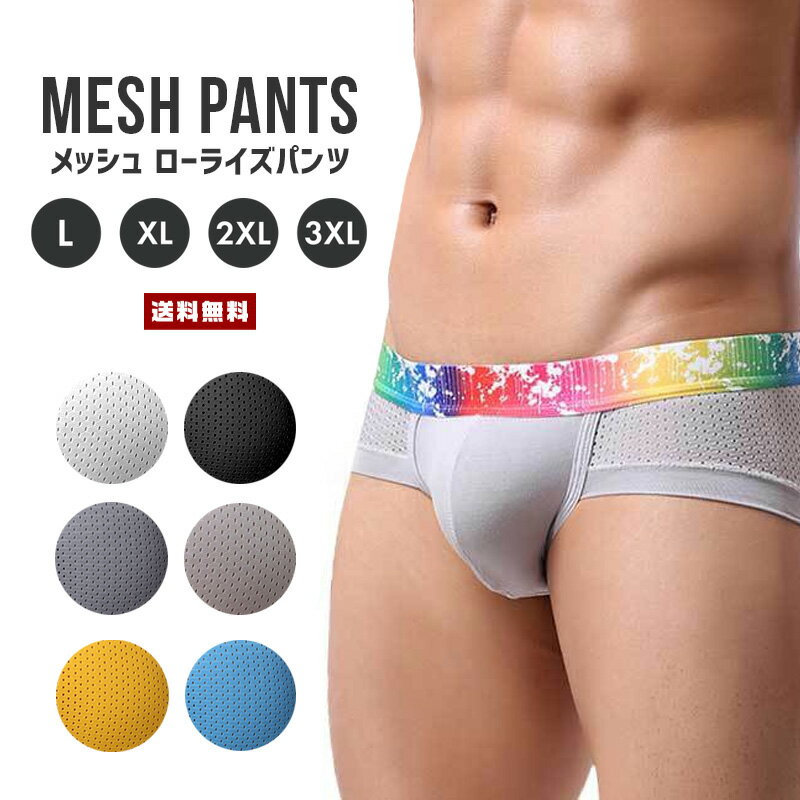 メッシュ加工 ビキニパンツ【防臭 消臭 抗菌効果 モッコリ 吸水性 速乾性 男性下着 紳士下着 ムレ防止 メンズインナー メンズ下着 S M L セクシー ローライズ アンダーウェア もっこり ギフト バレンタイン】