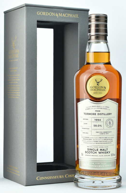 ゴードン＆マクファイル　コニサーズチョイス カスクストレングス トーモア26年[1994]【700ml】Gordon & Macphail Connoisseurs Choice Cask Strength TORMORE