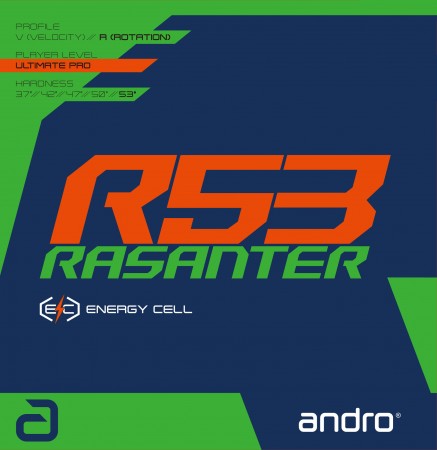 ★送料無料★ 卓球 ラバー ラザンター R53 andro アンドロ 裏ソフト 回転系テンション エナジー・セル