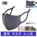 【送料無料】5枚入 マスク 洗える 夏用 マスク 大人用 レディース メンズ ひも 紐 調整可能 涼しい 接触冷感 涼感 UVカット 立体 3D マスク 防塵 ...