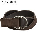 POST&CO ポストアンドコー ベルト IL5018 B T.MORO ダークブラウン【セール商品のため返品交換不可】
