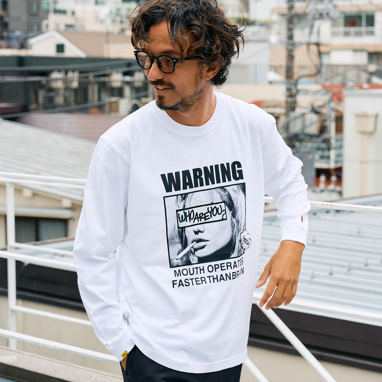 STUD MUFFIN スタッド マフィン 514-02778 5.6ozコットン天竺 WHO ARE YOUシークインLS Tシャツのサムネイル